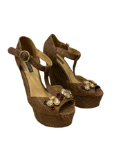 Dolce&Gabbana brown wedges with crystals